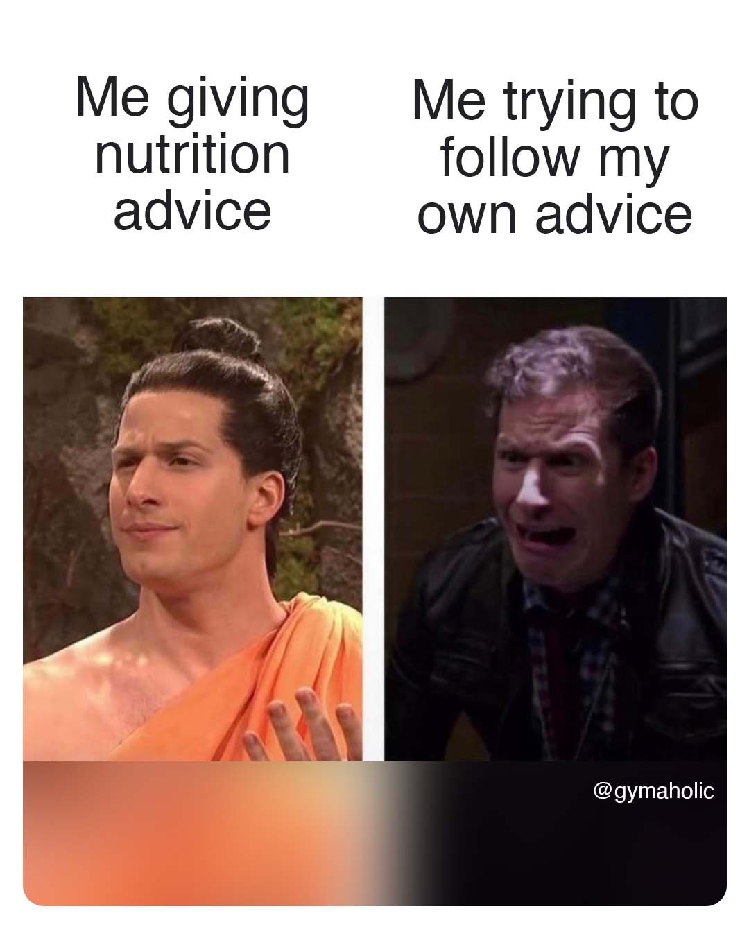 Me giving nutrition advice