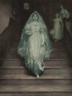 myfoxesandroses:The old clock on the stairs by Taylor, William Ladd, 1854-1926 