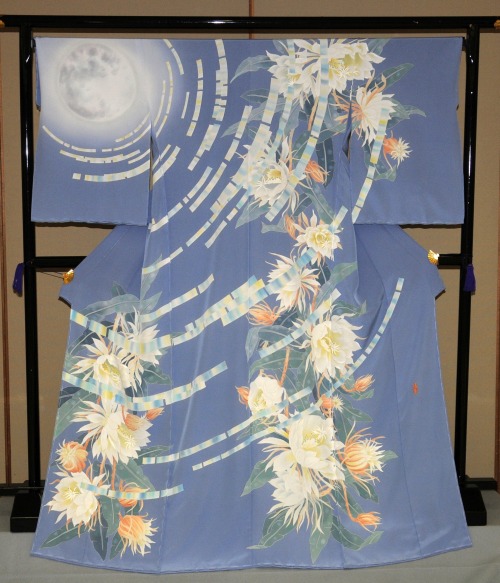 The 43rd Traditional Kaga-Yuzen Craft ExhibitionVisiting Kimono “Moonlight” by Ryokuho K