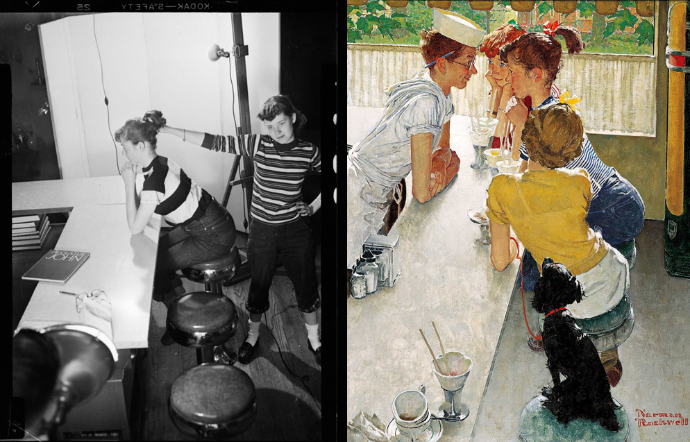 benrankel:  blueskyspeculation:  oftpffft:  slowlyeden:  Norman Rockwell reference