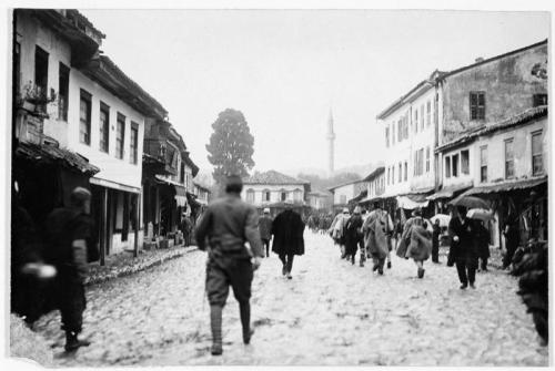 “A lively street in Vlora“ Abania, 1916 (LPB) 1916, World War I