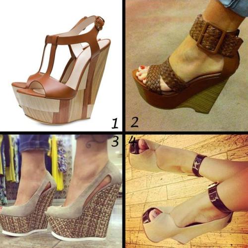 ideservenewshoesblog:  Fashionable Sky-High Brown Wedge Heels Sandals