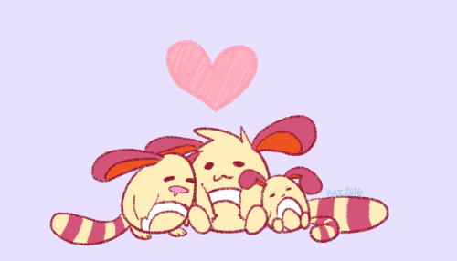 kitsydoodles:A little huddle of cutes! 