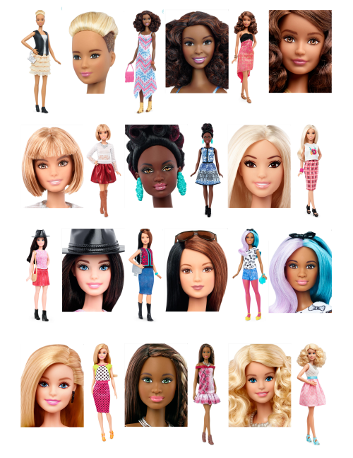 truspecialist:peachyb00:Barbie hype! I wanted a graphic that showed off all of the new Barbies so I 