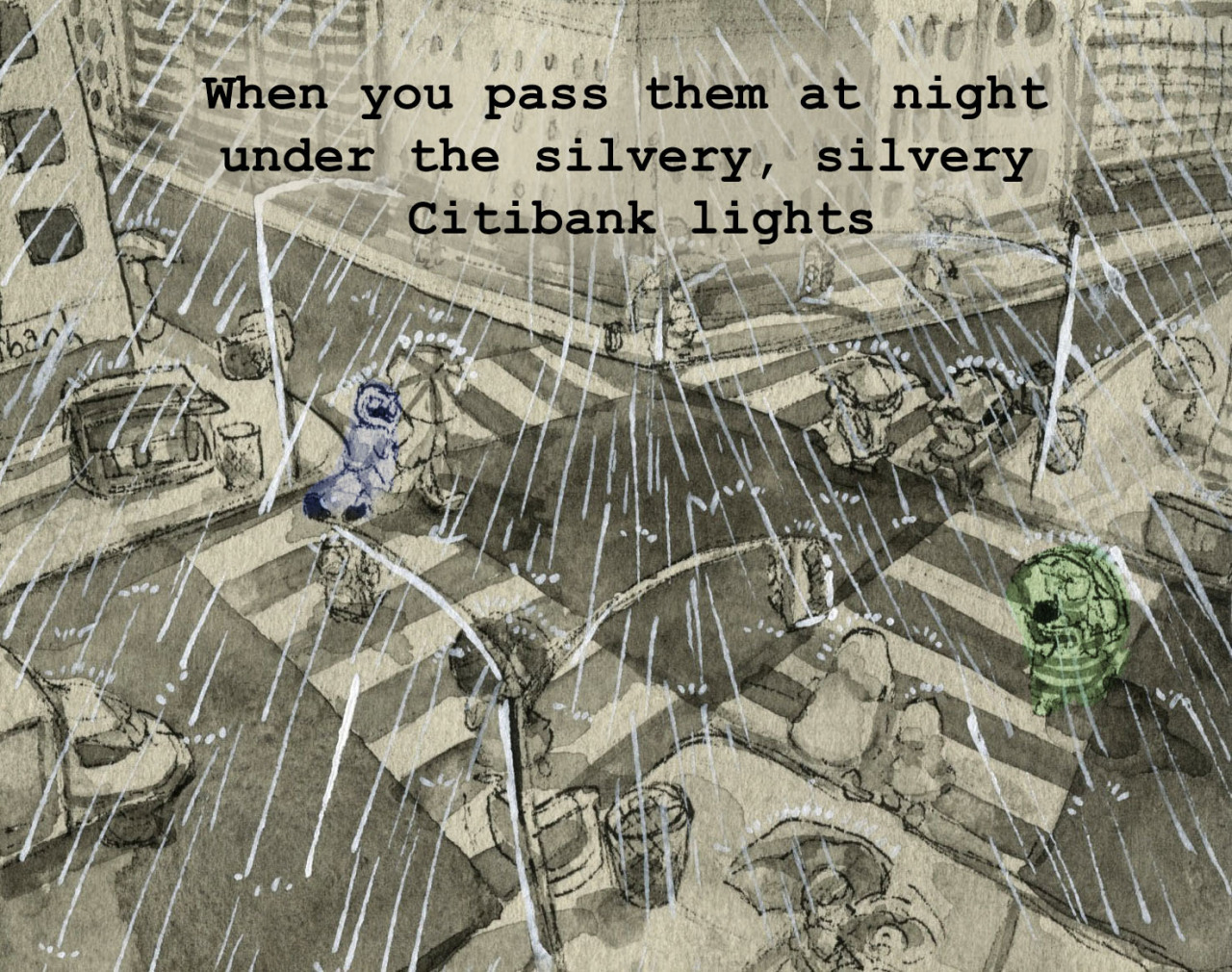orangelemonart:  Mistaken For Strangers- The National Companion to this piece from three years ago Sorry this couldn’t be done as an audio post, tumblr said lyricstucks have no rights.  