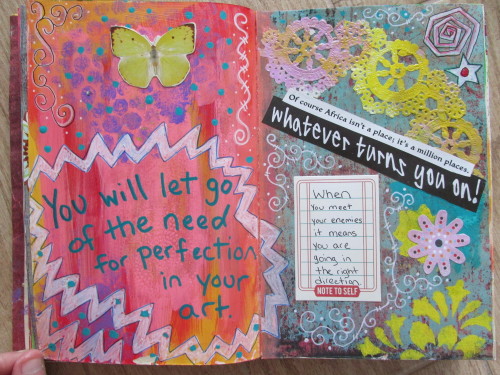 Altered book art journal: “Whatever Turns You On”/ “I Can’t Trust 