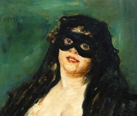 The Black Mask (detail), by Lovis Corinth, 1908