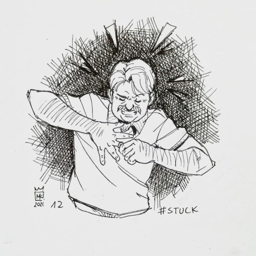 #INKTOBER #inktober2021 #stuck #ring #sketchbook #szkicownik https://www.instagram.com/p/CU9Y1Hqq8J