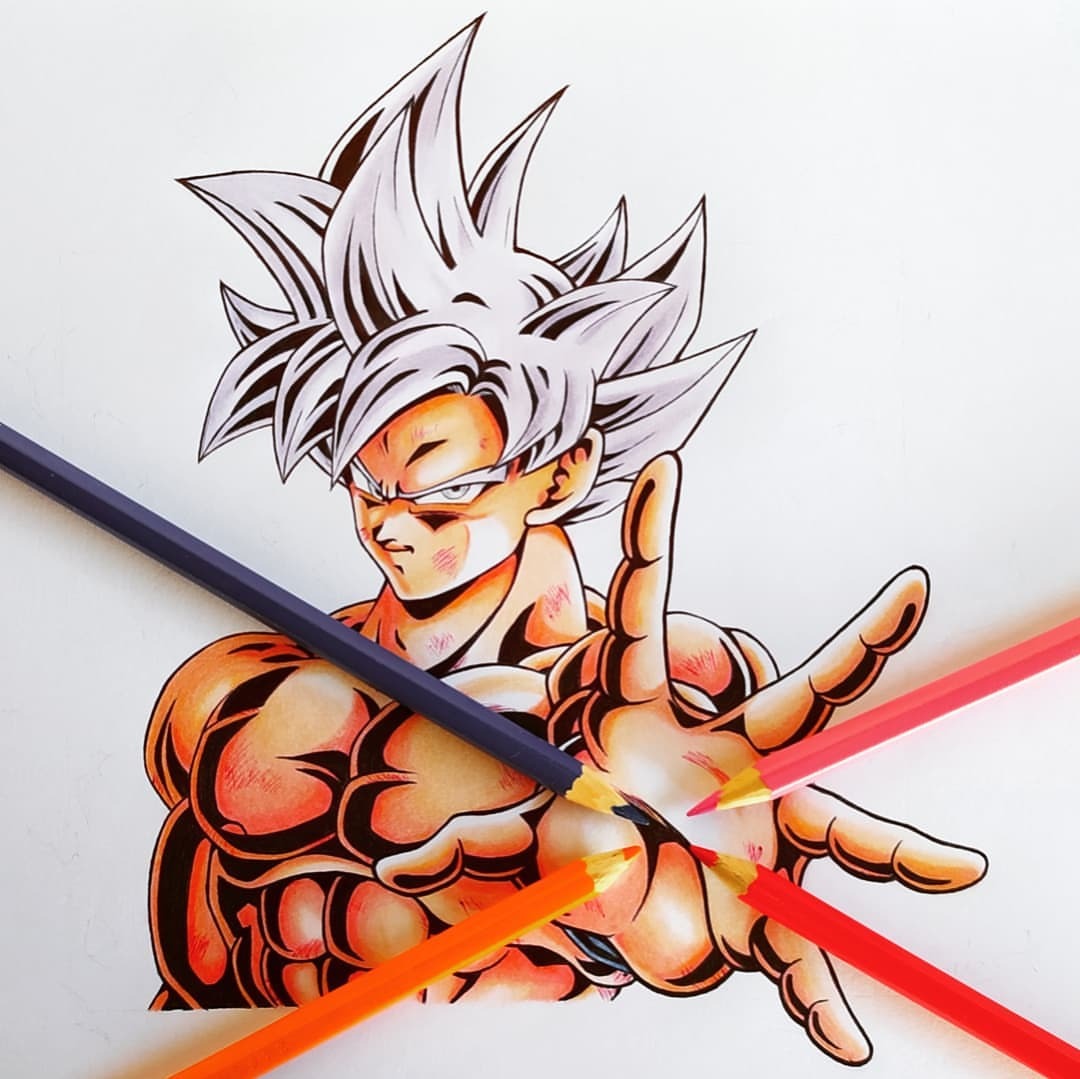 Carlos Arts — 🖋️ Pintura em Progresso do Goku Instinto Superior