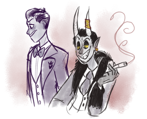The devil and king dice imagined as humans :) by Lilliangracefull on  Newgrounds