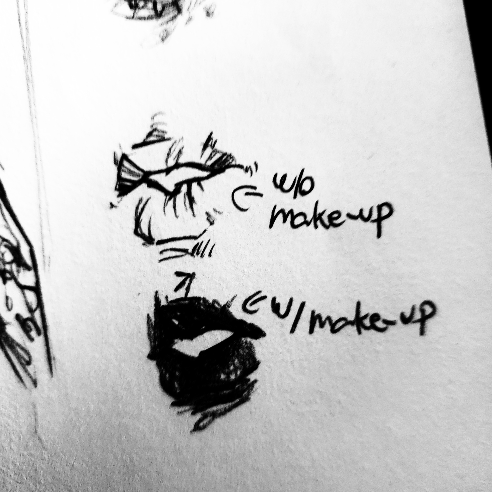 Drinking my morning coffee and finishing off the editing on these last few sketches. How is everyone? Anyone quarantined?—-Agrippa isn’t a huge fiend for makeup as he mostly relies on glamours, however, he wears lip and eye tints more often