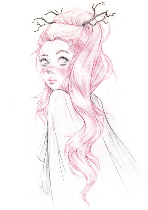 ekbelsher:I did a Lore Olympus fan art sketch  Revised the drawing to fix her facial expression. I r