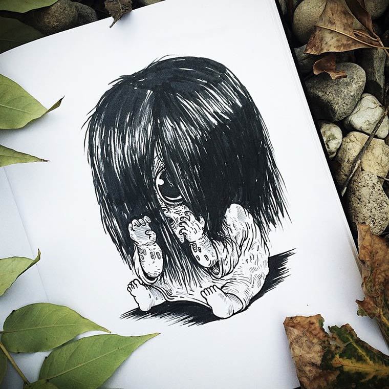 skindeeptales:  Terror Babies by Alex Solis 