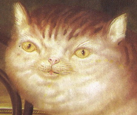 terminus-est:  unimpressedcats:  I touch ur foods when u no look  I think this is the most terrifying cat in art. 
