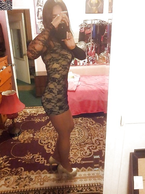 XXX Sissy selfie with a nice body and dress photo