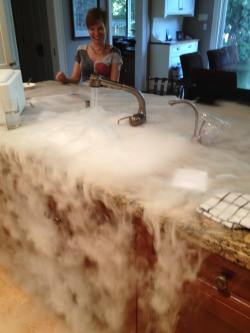 Stunningpicture:  So My Mom Brought Dry Ice Home From Work 