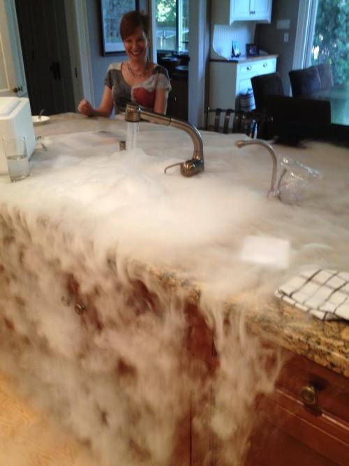 stunningpicture:  So my mom brought dry ice home from work 