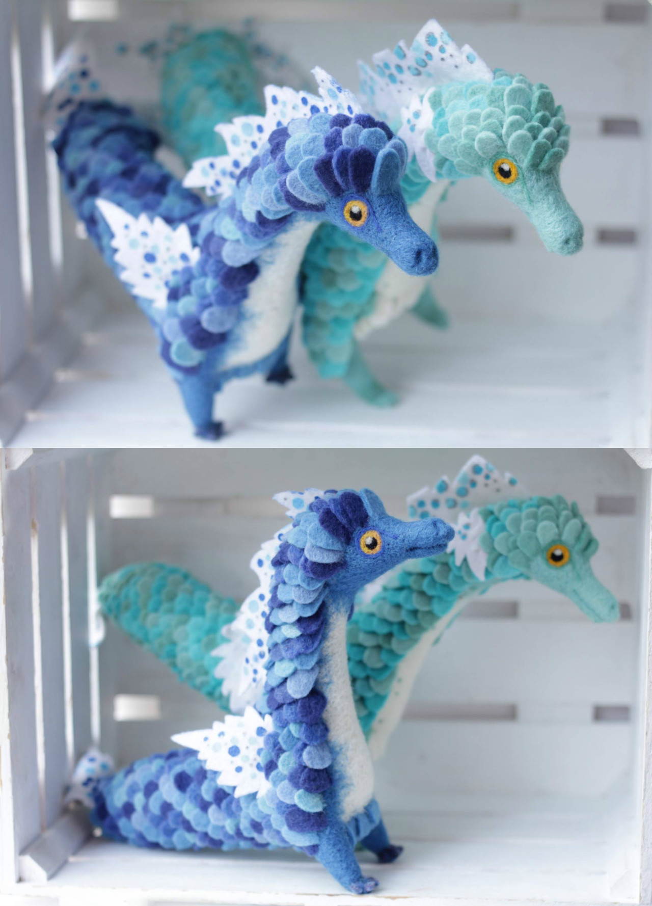 sosuperawesome: Felt Dragons by Alena Bobrova on Etsy See more dragons  So Super