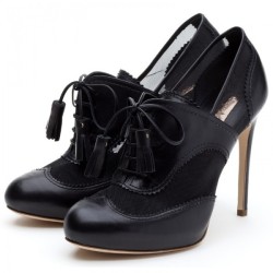 Polyvore1989:   Rupert Sanderson Black Leather Lace-Up High Heel Brogue   ❤ Liked