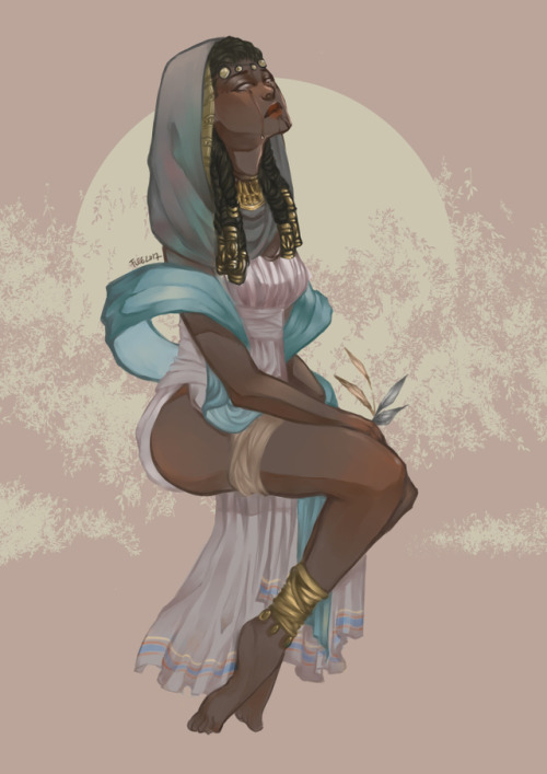 fionnsartings: Part of my Middle Earth redesigns.Nienna, one of the Valar, holding the last cuttings