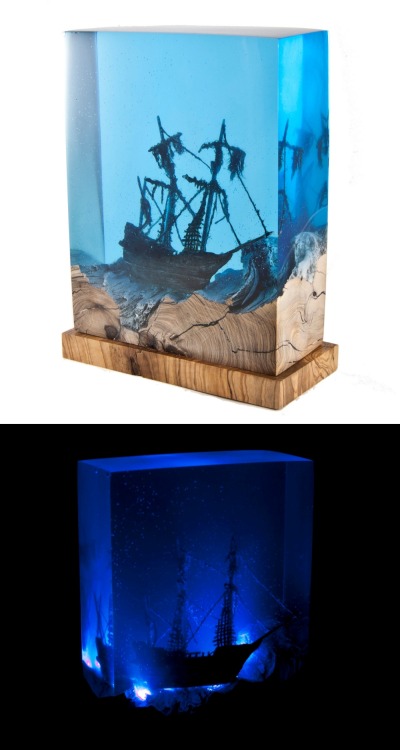 sosuperawesome: Wood and Resin Lamps and Sculptures   Dada Atolye on Etsy  