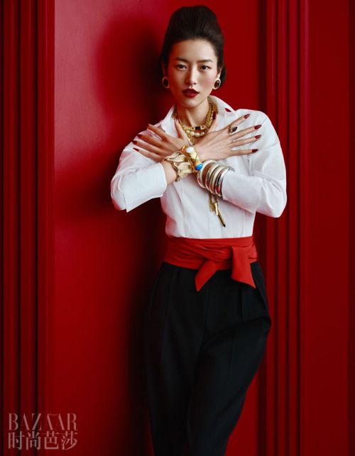 Liu Wen in &ldquo;Icons&rdquo;, photographed by Liu Song and styled by Frankie Zheng for Harper&rsqu