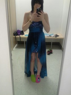 stitched-together:  my prom dress. The only