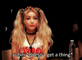 exidorks:  adorable princess yubin showing off her very skillful wink // (x)