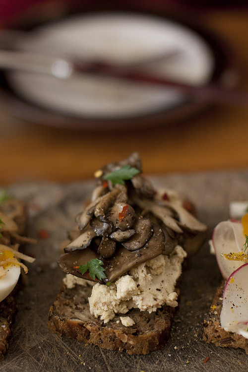 Smørrebrød from Bar Tartine. There was a third but the picture came out extremely blur