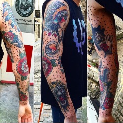 1337tattoos:  Completed sleeve after 2 months