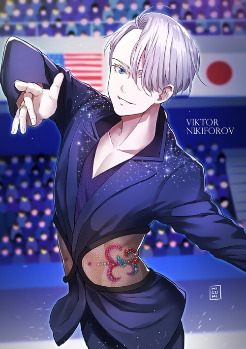 thetangles:   ★  ヒロキ  |   ユーリ!!! on ICE    ☆ ⊳ yuri and victor (yuri on ice) ✔ republished w/permission  