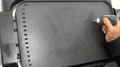 gifsboom:  Video: Deadpool Pancake Art 