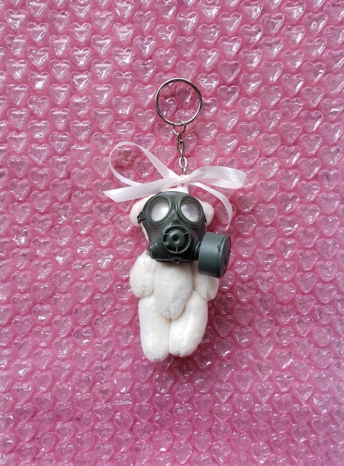 cummy–eyelids: Gas mask plushies come packed with PINK HEART SHAPED BUBBLE WRAP! www.etsy.co