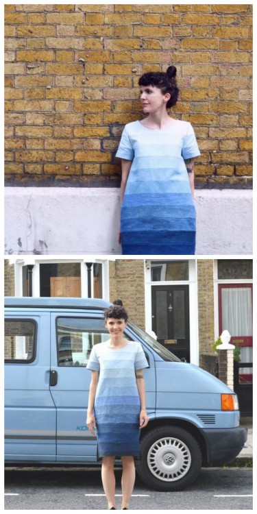 DIY Ombre Denim Dress - The Refashioners Contest 2016Makery has begun their annual Refashioners Cont