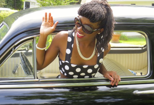 yourpersonalcheerleader:  merakiandmelanin:  A Southern Girl With a Vintage Swirl My friend makes beauuutiful clothes, including this outfit! The woman is very talented. Check out her blog here: Ballou’s Cues  I think about this photo shoot all the