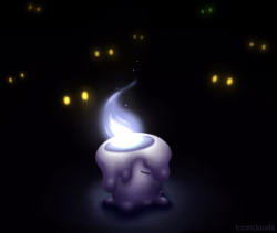 toonclouds: By Candlelight quick ~3 hour litwick painting to go with my lampent from last year (theres a little easter egg in there somewhere) 