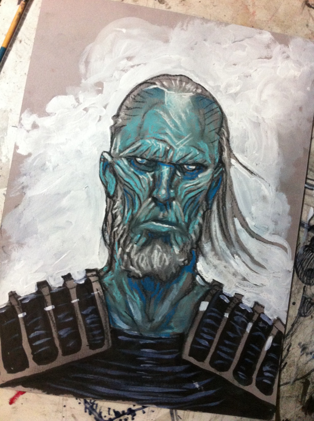 WHITE WALKER warm up sketch.