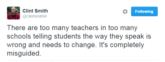 If you're a teacher of black students & you denigrate their culture then you shouldn't be in the classroom