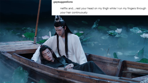 softcannoli:WangXian + tumblr text postswas seized by a sudden urge to Create Content. unfortunately