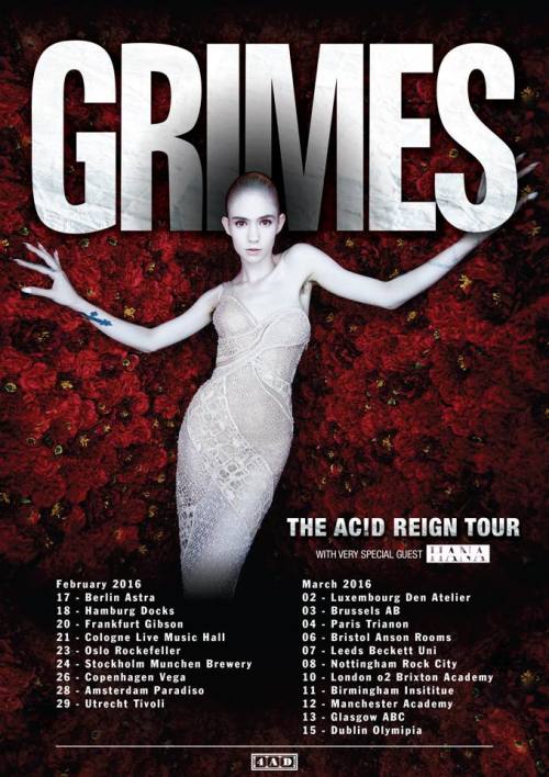 loveyouclaire:Grimes returns to the UK and Europe for the AC!D Reign tour this February/March with H