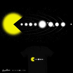 threadless:  A new version of one of his oldest submissions to Threadless, “Solar Expansion&ldquo; by Tobias Fonseca is currently the highest scoring design in our Minimalism design challenge! Artists, there are still 5 days left to submit to this