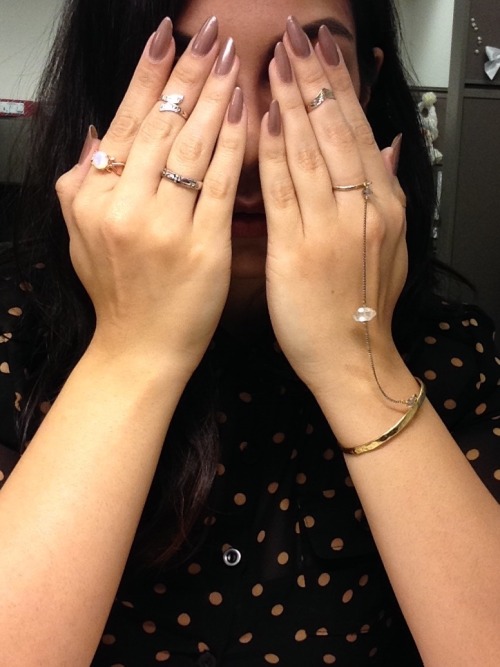 lola-la-renarde:  selfstimulation fueling my ring addiction  I think you have the most beautiful hands I’ve ever seen. They are very similar to mine except more feminine.