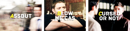 babyintrenchcoat:  deancas alphabet {merthur} 