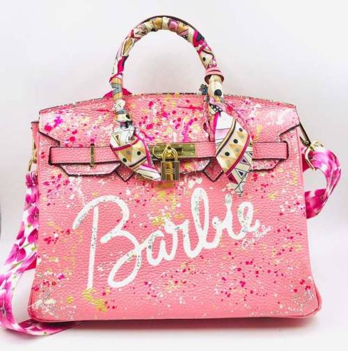 Barbi Girl Genuine Leather Bag //CustomBagDesignsByAB
