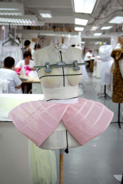   hautekills:  Inside the atelier for Christian Dior haute couture f/w 2009                                       