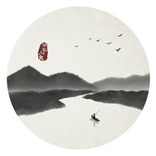 Circle Art in Chinese traditional Painting.