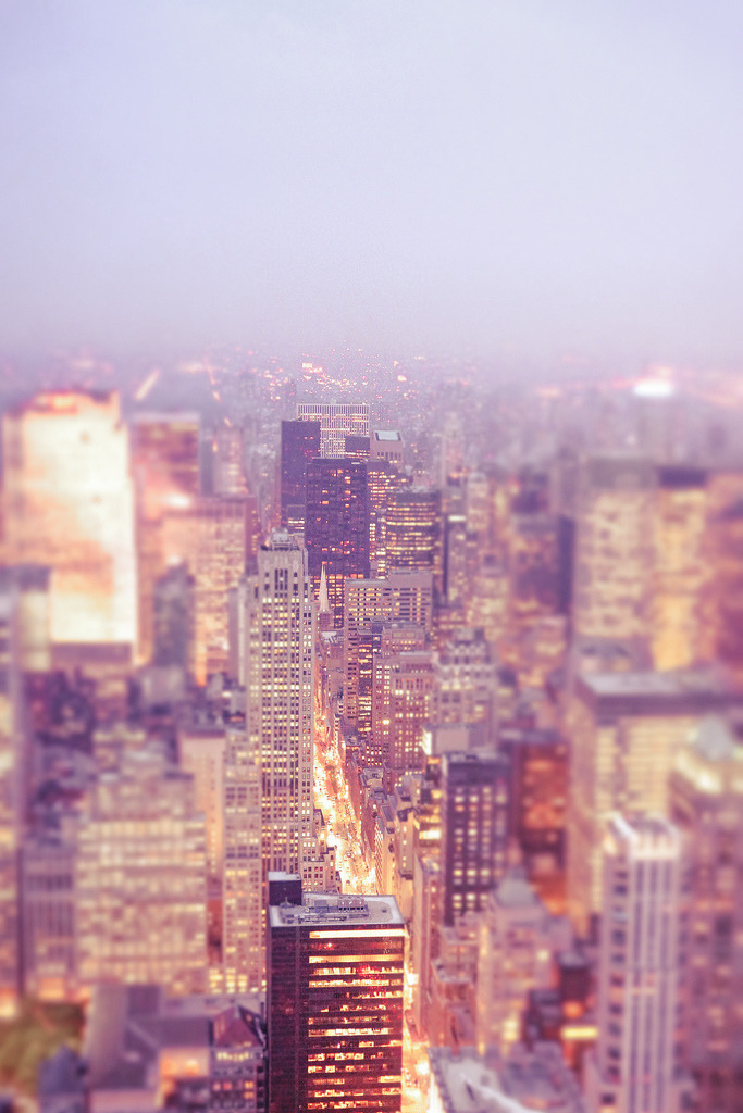 wolf-teeth:  New York City - Skyline at Dusk from Above (by Vivienne Gucwa) 