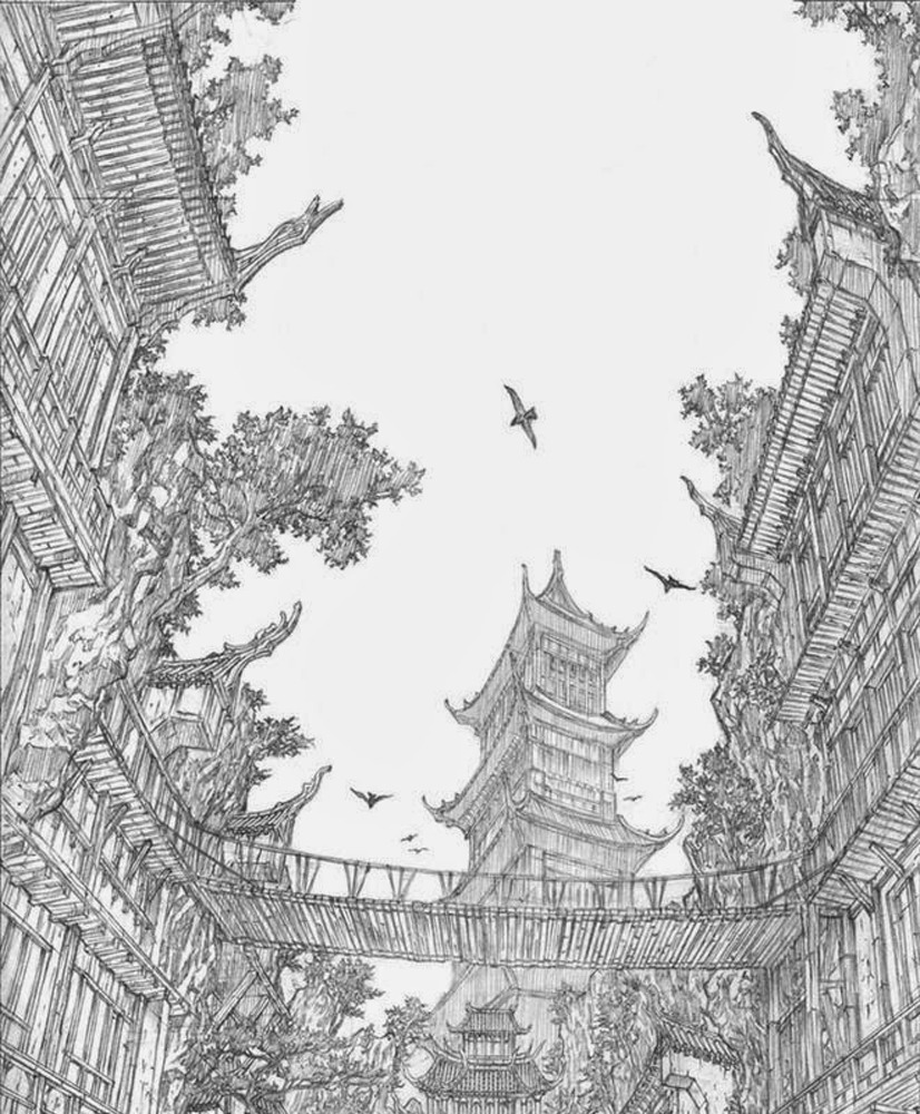 thebikupan:  theartofanimation:  Min Seub Jung   I need to start drawing more architecture.
