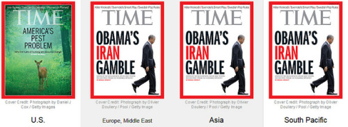 fullpraxisnow:  TIME Magazine’s U.S. & World Covers This Week Offer Stunning Contrast | Daily Kos Each week, TIME Magazine designs covers for four world markets: the U.S., Europe, Asia and the South Pacific. While the content in these magazines