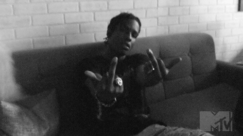 mtv:  asap rocky chillin’ before he takes the lollapalooza stage!gifs by: yogopanda